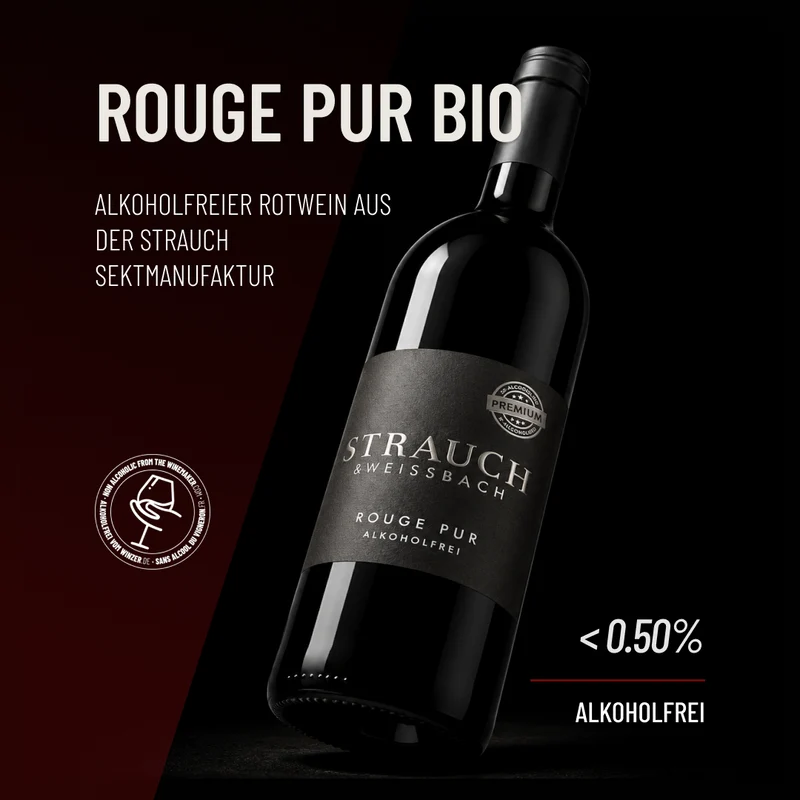 ROUGE PUR BIO: Alkoholfreier Rotwein aus der Strauch Sektmanufaktur