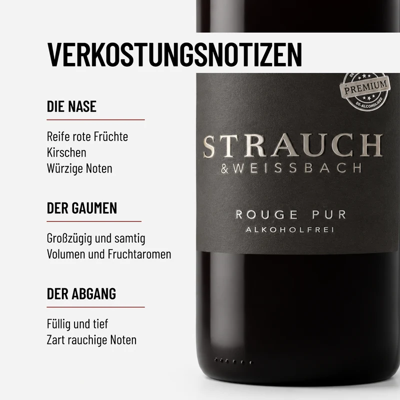 ROUGE PUR BIO: Alkoholfreier Rotwein aus der Strauch Sektmanufaktur