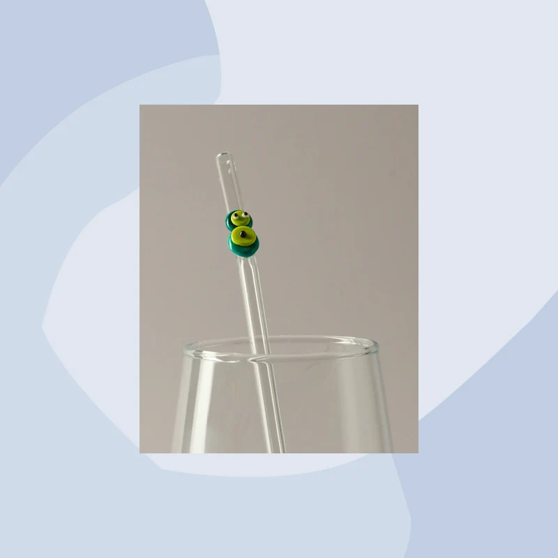 Murano Glas: Strohhalm aus Glas