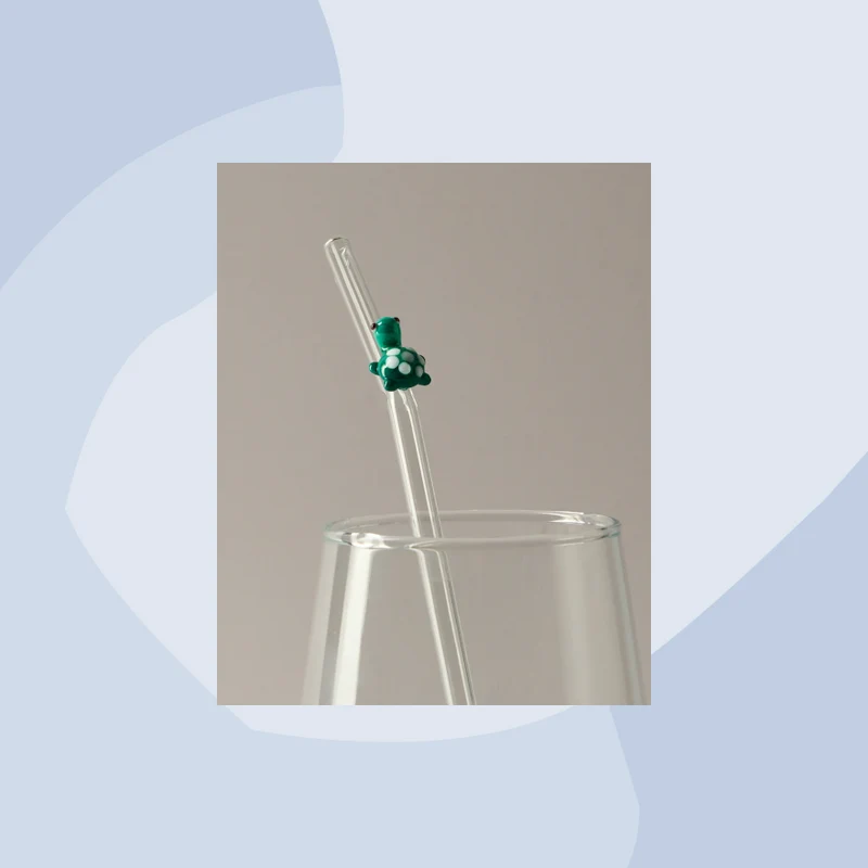 Murano Glas: Strohhalm aus Glas