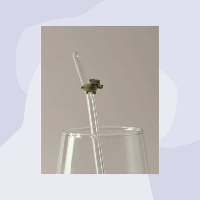Murano Glas: Strohhalm aus Glas