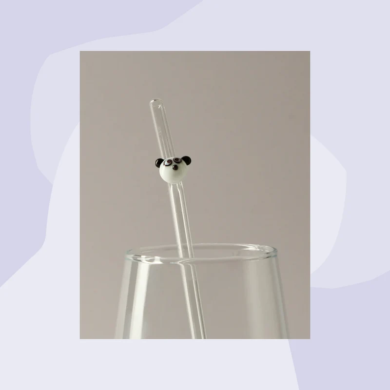 Murano Glas: Strohhalm aus Glas