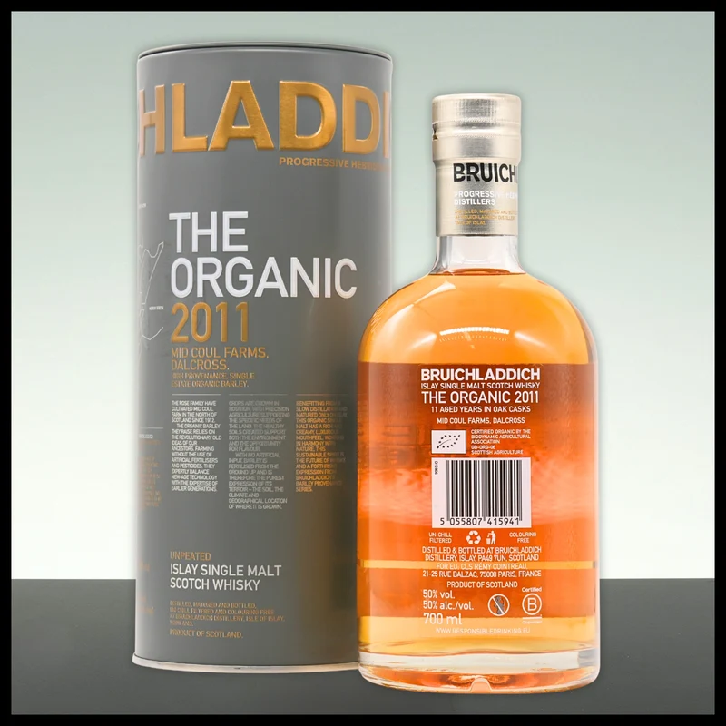 Bruichladdich THE ORGANIC 2011 Single Malt Whisky 0,7L - 50% Vol.