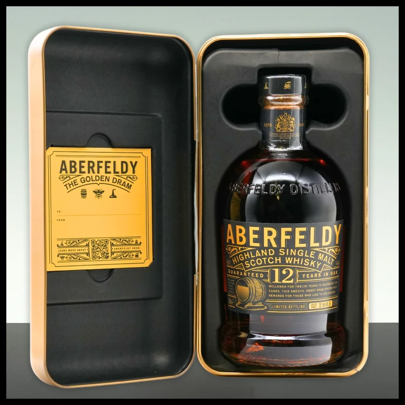 Aberfeldy 12 YO Highland Single Malt Whisky Goldbarren Edition 0,7L - 40% Vol.