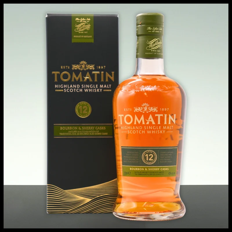 Tomatin 12 YO Bourbon & Sherry Casks Single Malt Whisky 0,7L - 43% Vol.