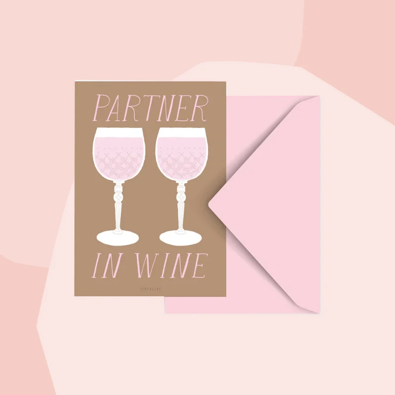 Postkarte: Partner in Wine