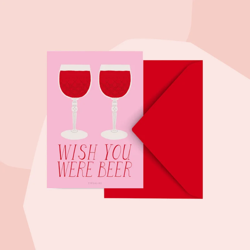 Postkarte: Wish you were beer