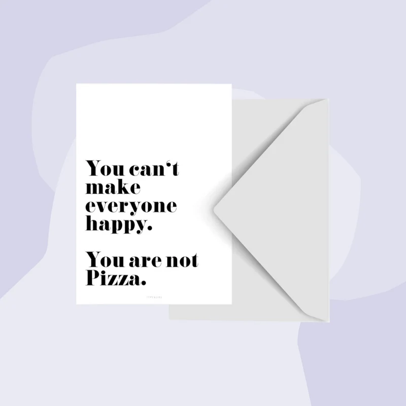 Postkarte: You are not pizza
