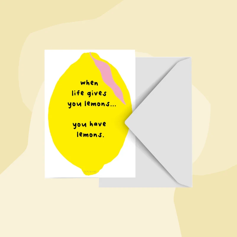 Postkarte: When life gives you lemons