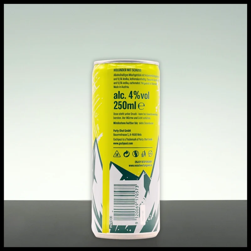 Gschpusi Holunder mit Schuss "Vodka-Holunder" 0,25L - 4% Vol.