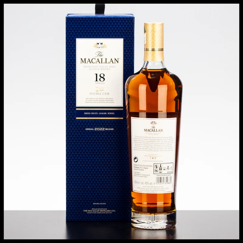 Macallan 18 YO Double Cask 2022 Whisky 0,7L - 43% Vol.