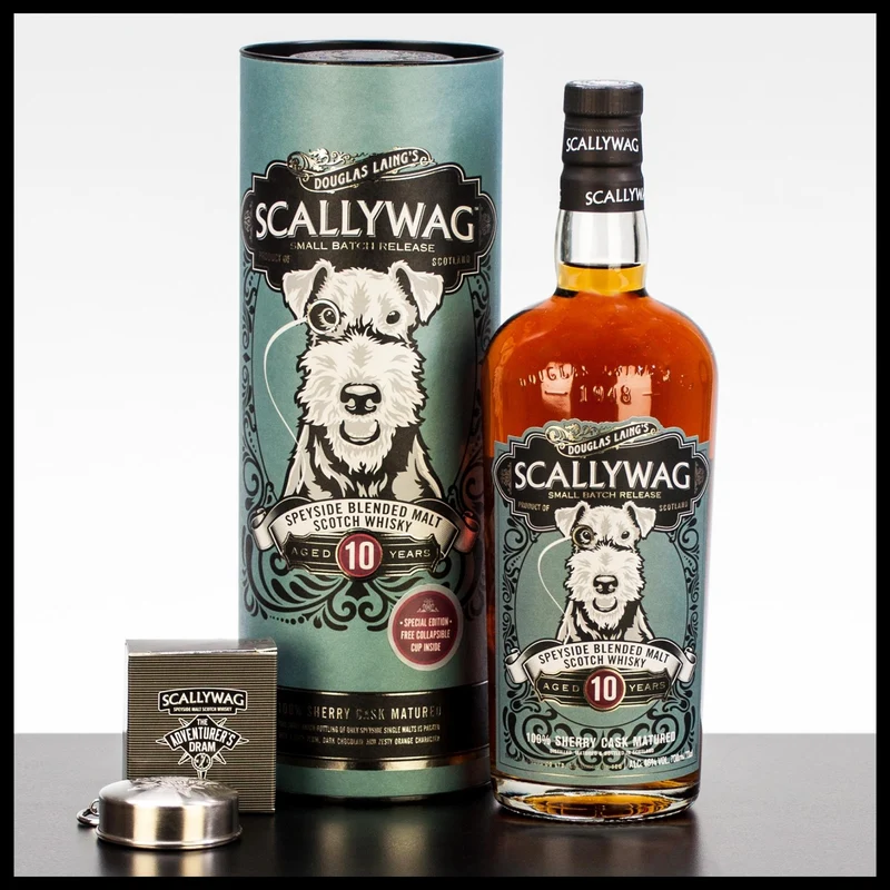 Scallywag 10 YO Blended Malt Whisky mit Faltbecher 0,7L - 46% Vol.