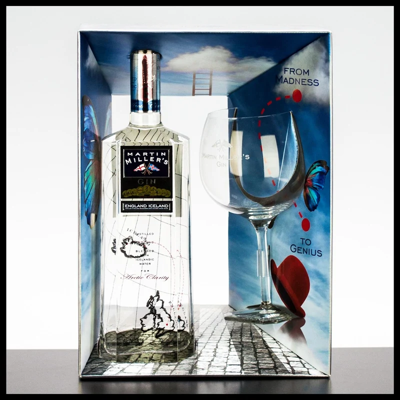 Martin Miller's Gin Geschenkbox mit Glas 0,7L - 40% Vol.