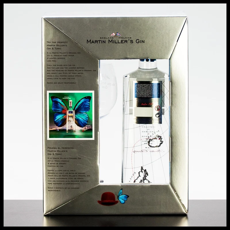 Martin Miller's Gin Geschenkbox mit Glas 0,7L - 40% Vol.