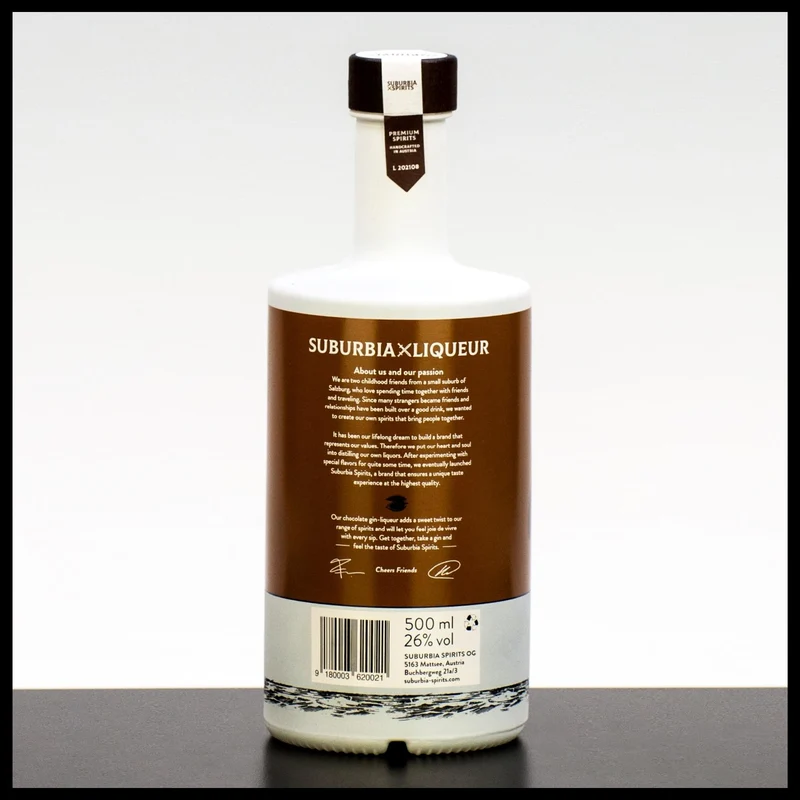 Suburbia Gin-Likör Schokolade 0,5L - 26% Vol.