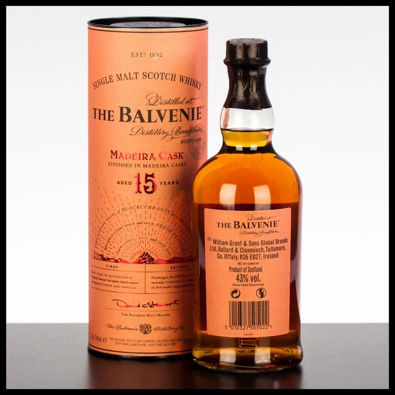 The Balvenie 15 YO Madeira Cask Single Malt Whisky 0,7L - 43% Vol.