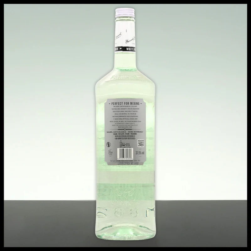 Bacardi Carta Blanca Superior White Rum 3L - 37,5% Vol.