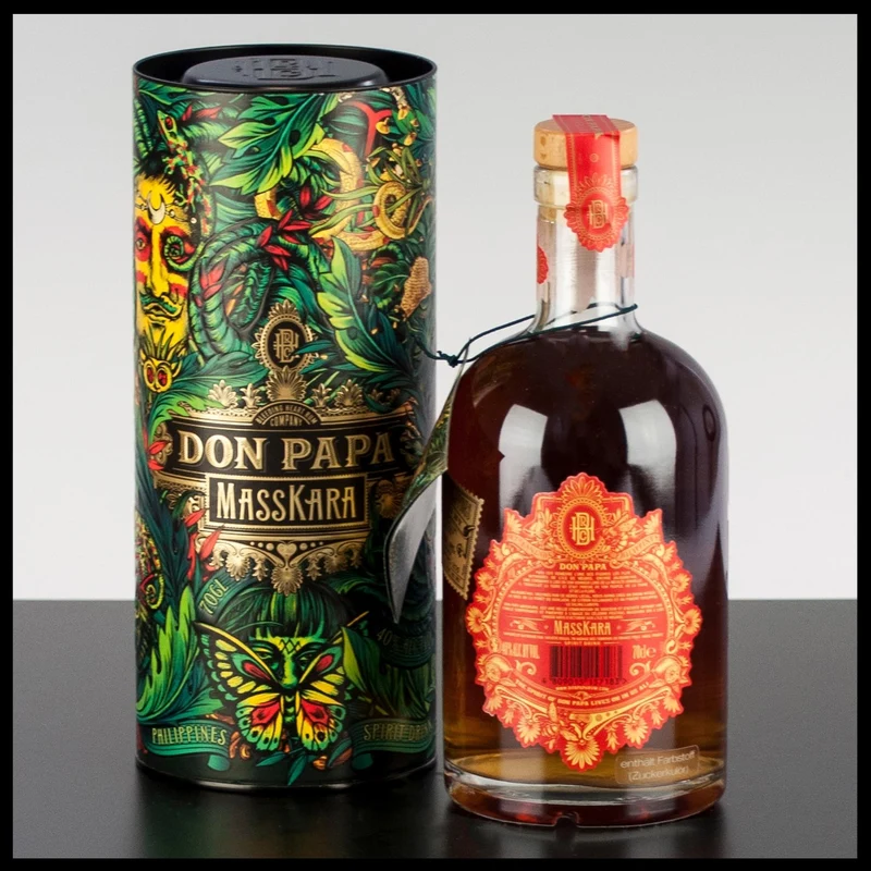 Don Papa Masskara Rum mit Geschenkdose 0,7L - 40% Vol.