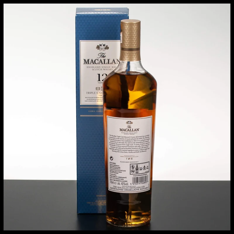 Macallan 12 YO Triple Cask Matured Highland Single Malt Whisky 0,7L - 40% Vol.