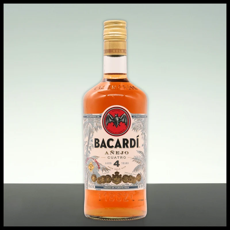 Bacardi 4 YO Anejo Cuatro Gold Rum 0,7L - 40% Vol.