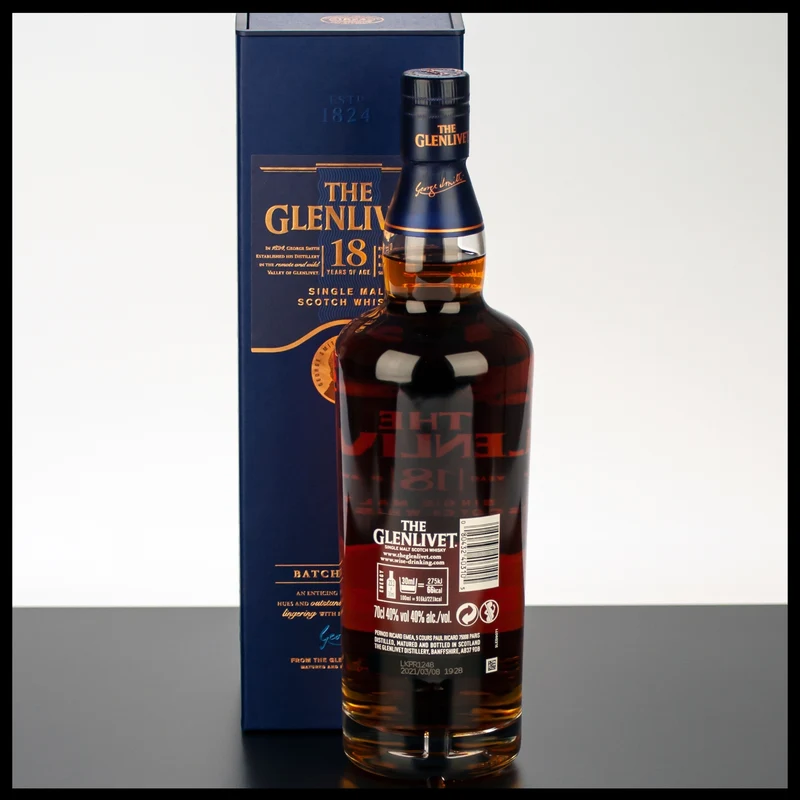 The Glenlivet 18 YO Single Malt Whisky 0,7L - 40% Vol.