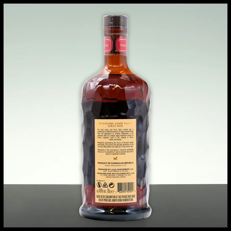 Ron Matusalem 15 YO Rum Solera Gran Reserva 0,7L - 40% Vol.