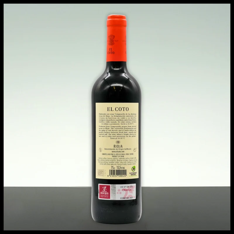 El Coto Rioja Crianza 2021 0,75L - 13,5% Vol.