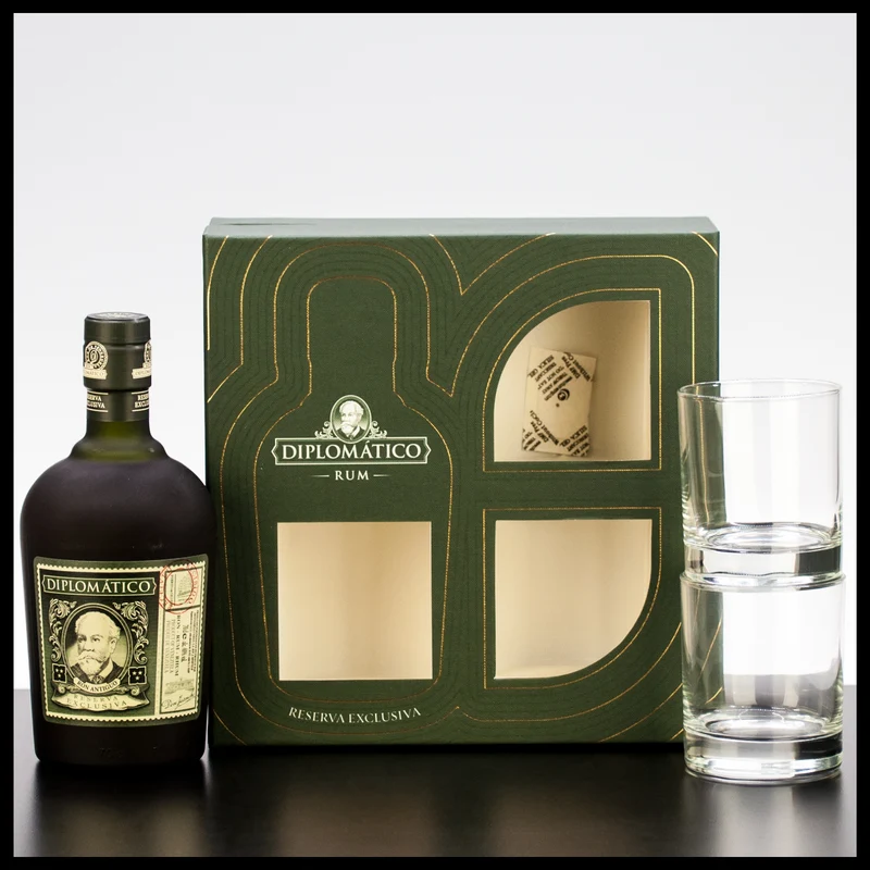 Diplomatico Reserva Exclusiva Rum Box mit 2 Gläsern 0,7L - 40% Vol.