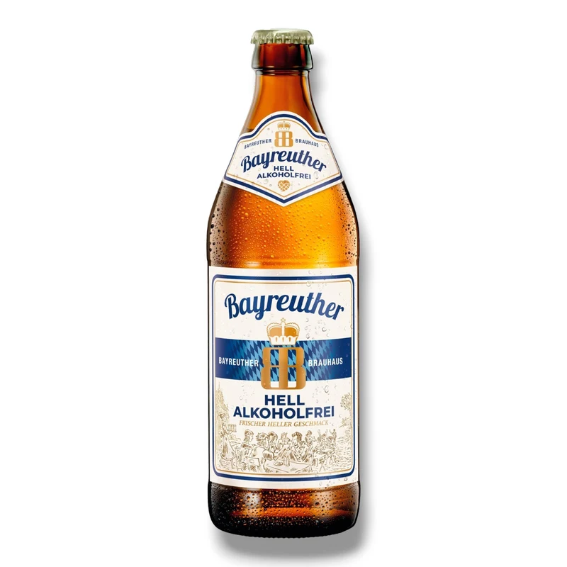Bayreuther Hell Alkoholfrei 0,5 l – Bayerisches Helles <0,5 % Vol.