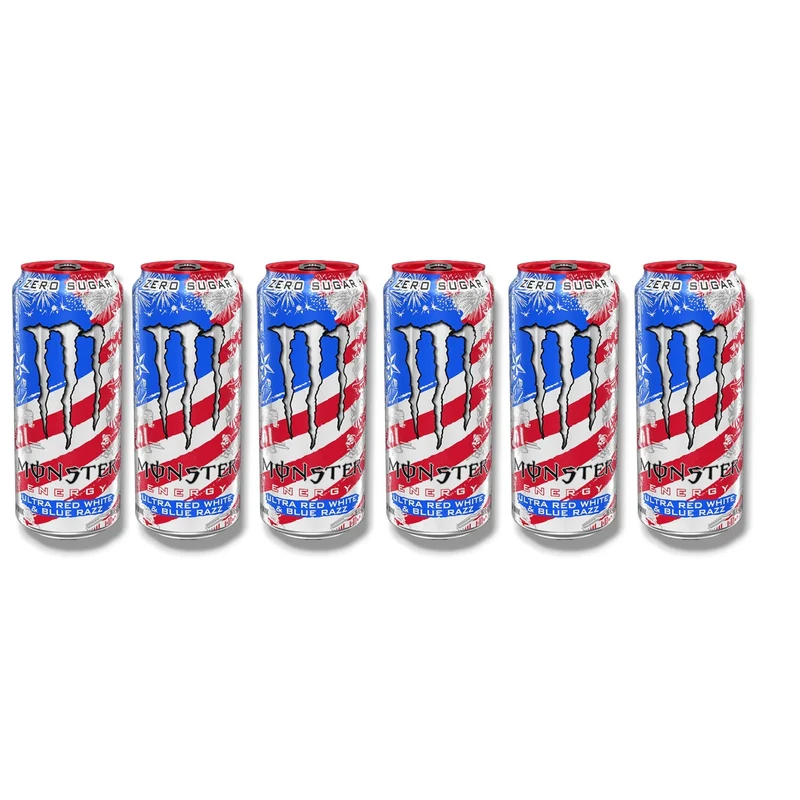 Monster Ultra Red White & Blue Razz 473 ml – Zero Sugar Energy Drink