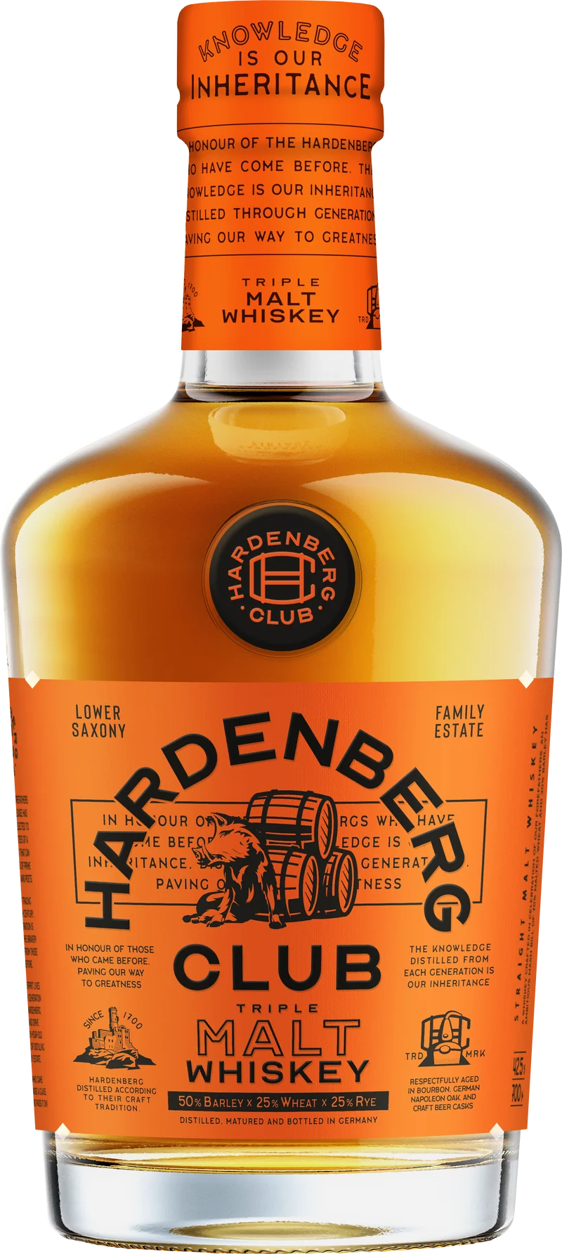 Hardenberg Club Straight Triple Malt Whiskey 42,5% - 0,70 l