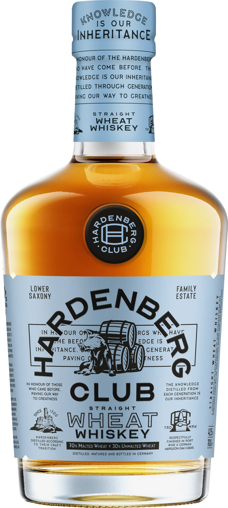 Hardenberg Club Straight Wheat Whiskey 42,5% - 0,70 l
