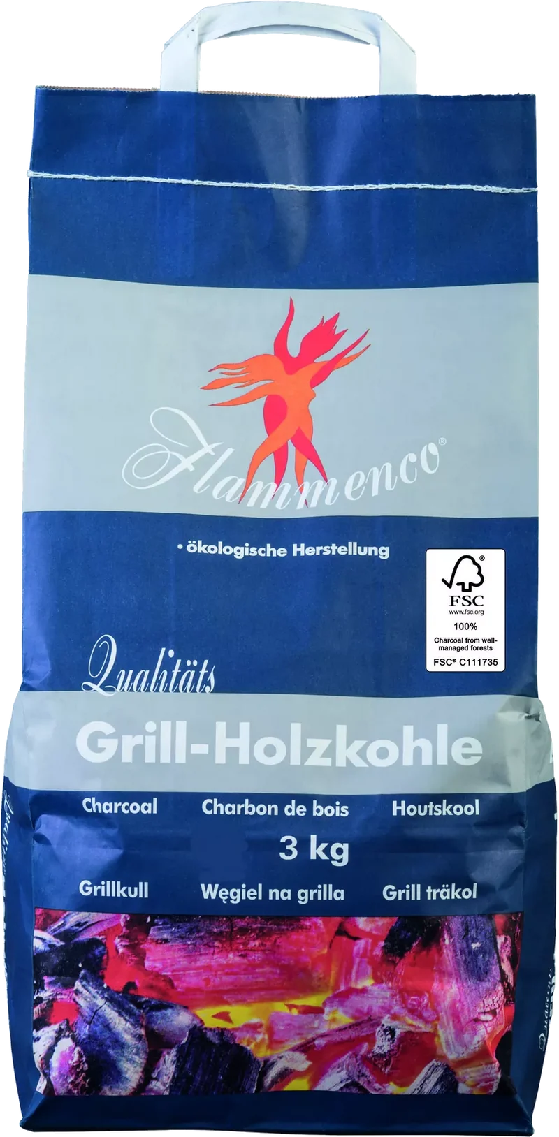 Flammenco Grill-Holzkohle - 2,50 kg