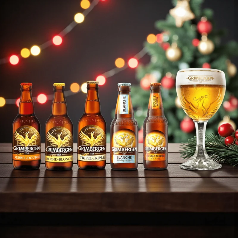 Grimbergen Bier mit Originalglas – mehrere Sorten zur Auswahl
