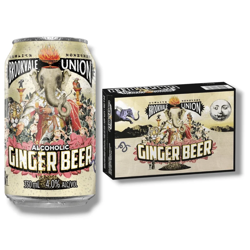 Brookvale Union Alcoholic Ginger Beer 0,33l – Premium Ingwerdrink 4,0 % Vol.