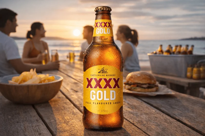 XXXX Gold Lager 0,375l- Australisches Low-Carb Lagerbier 3,5 % Vol.