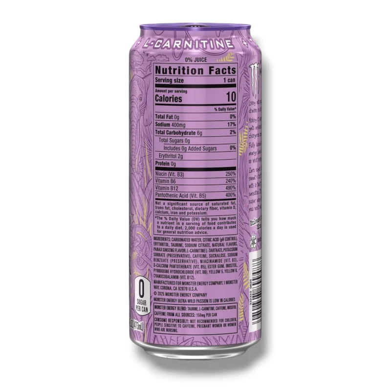 Monster Energy Ultra Wild Passion 473 ml- USA Import Zuckerfrei