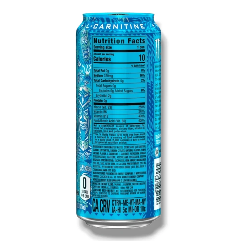 Monster Energy Ultra Blue Hawaiian 473 ml – Zero Sugar USA Import