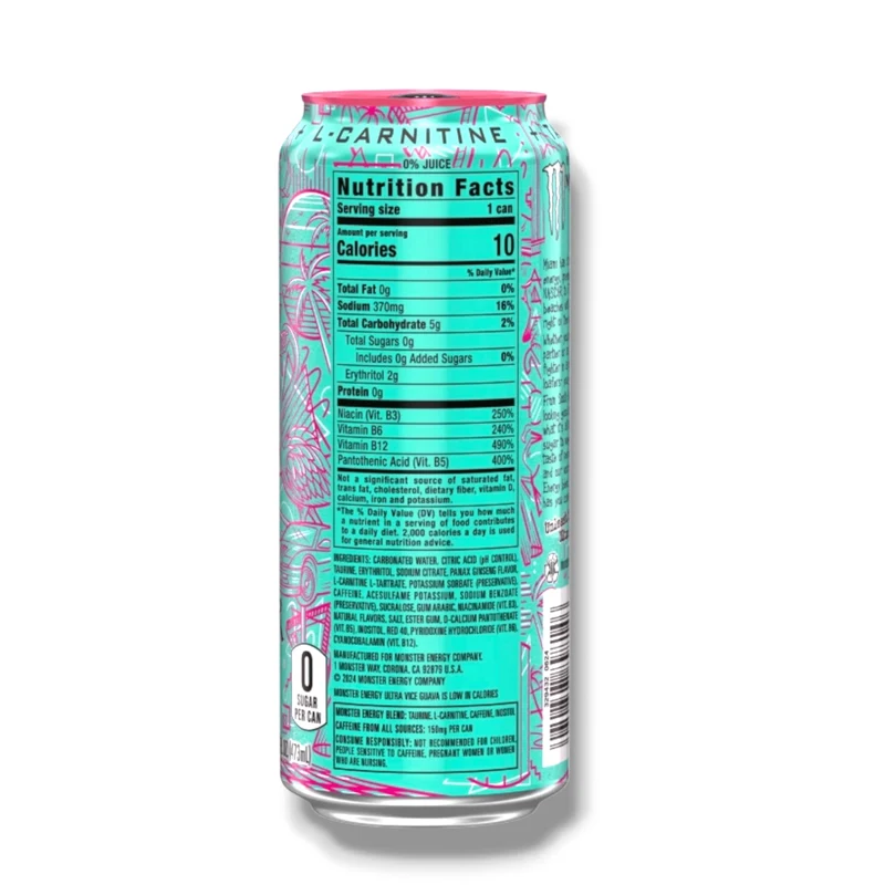 Monster Energy Ultra Vice Guava 473 ml – Zero Sugar USA Import
