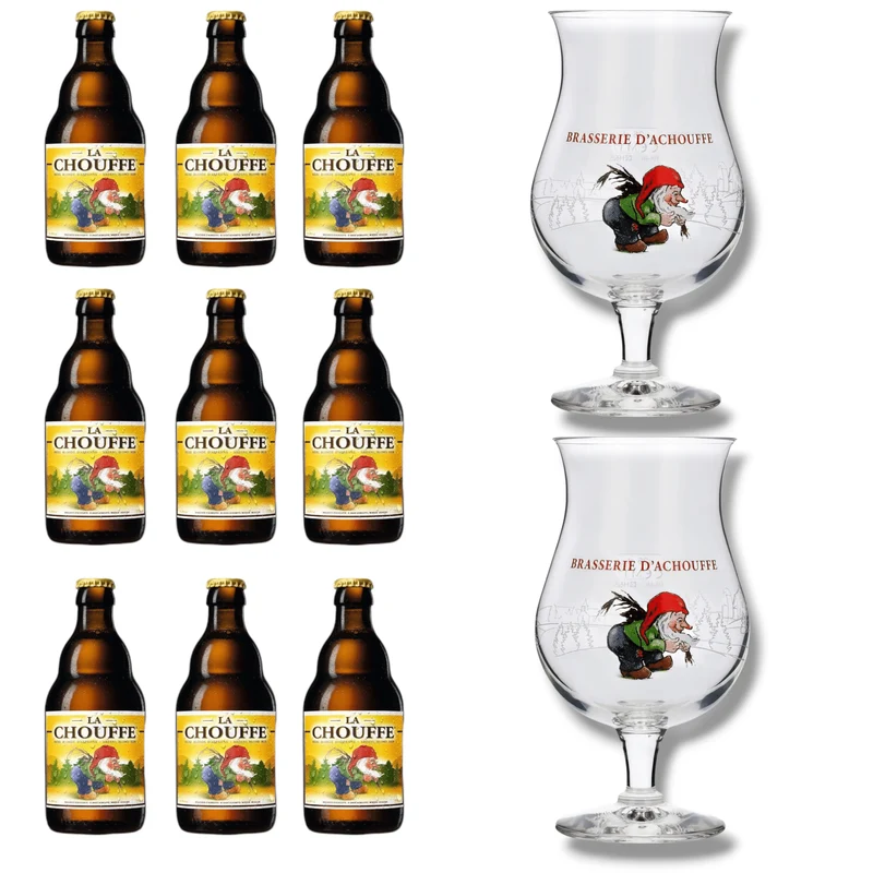 La Chouffe Geschenkset- belgisches Bier & Orignalglas