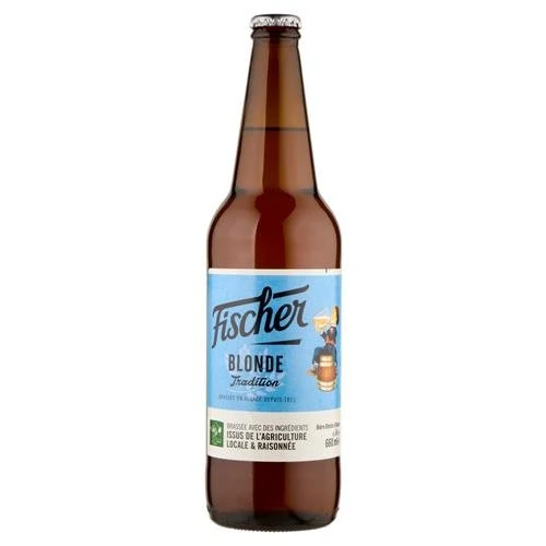 Fischer Blonde Tradition 0,65 l – klassisches Elsässer Lagerbier mit 6% Vol.
