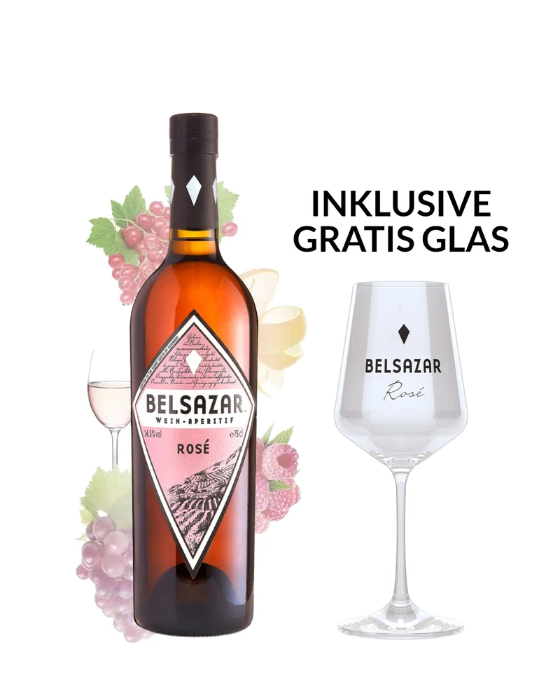 Belsazar Rosé Wein-Aperitif inklusive Glas