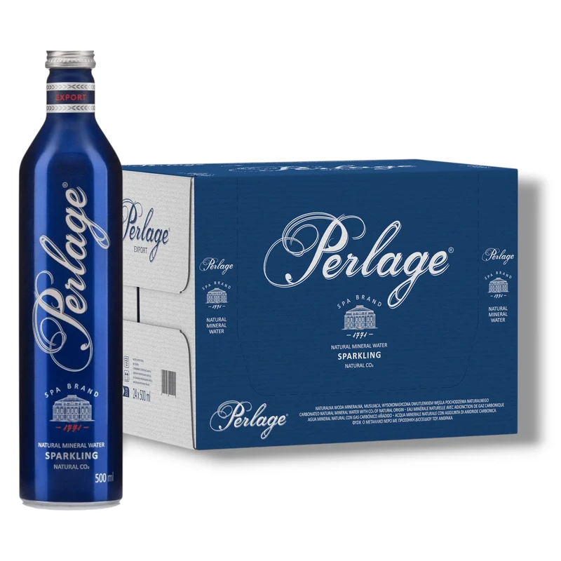 Perlage Sparkling Mineral Water 0,5l – Premium Mineralwasser in Aluflasche