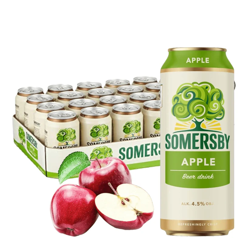 Somersby Apple Biermischgetränk 0,5 l – Fruchtiger Apfelgenuss mit 4,5 % Alkohol