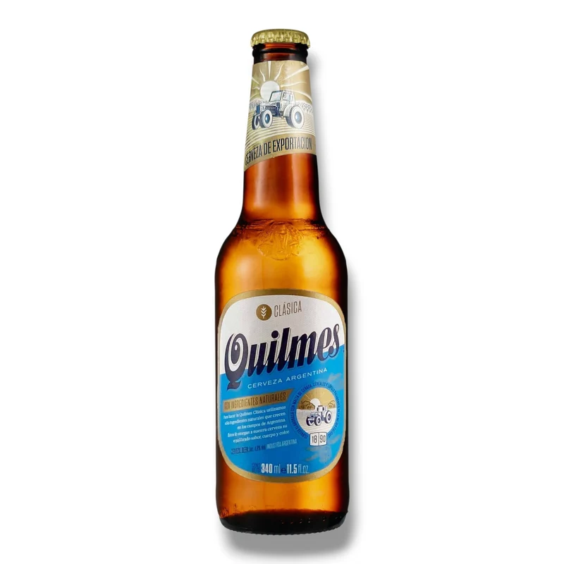 Quilmes Cerveza 0,34l– Argentinisches Lagerbier 4,9 % Vol.