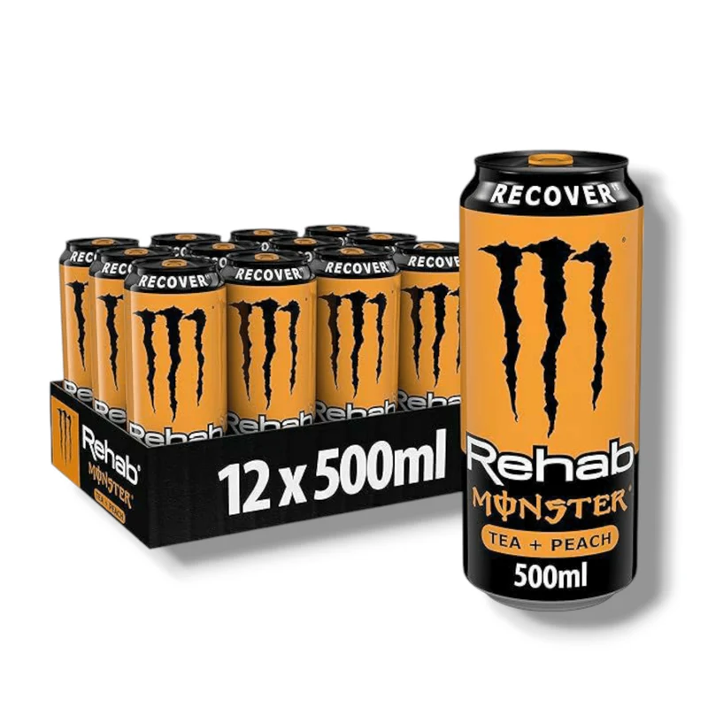 Monster Energy Rehab Peach 0,5l – Tea & Peach Energy & Recovery Drink