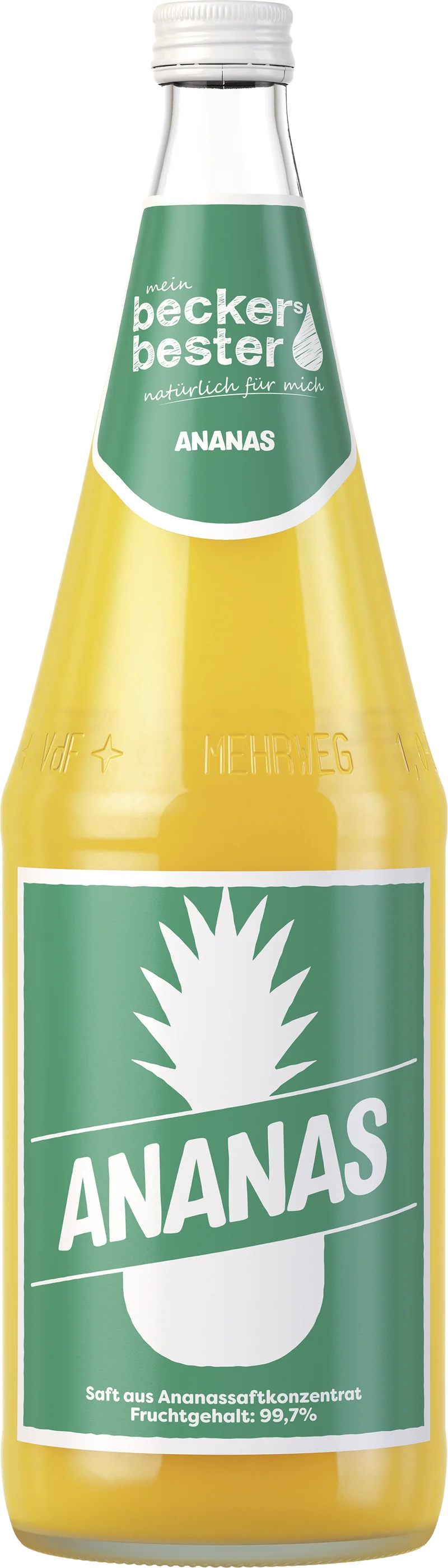 beckers Ananassaft - 6 x 1,00 l