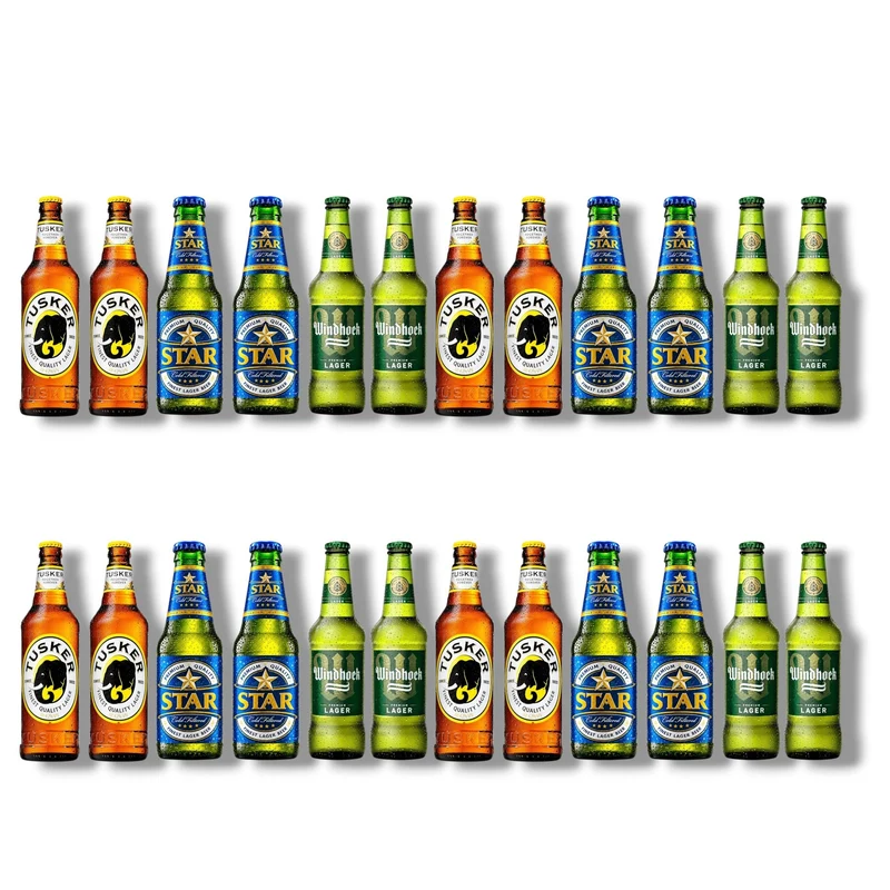 Afrika Bier Mix – Star, Windhoek & Tusker im Probierpaket