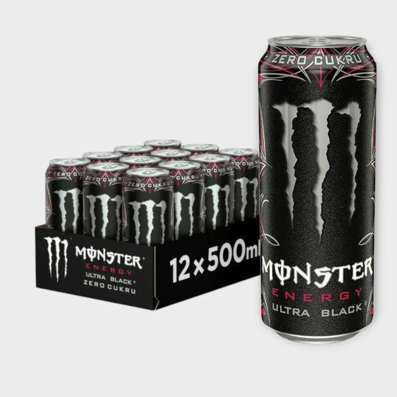 Monster Energy Ultra Black 0,5l– Zuckerfrei & Fruchtig mit Kirsch