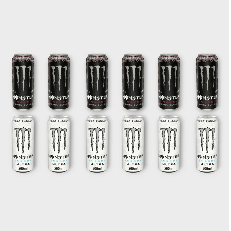 Monster Energy Mix – Ultra Black & Ultra White 0,5l | Zuckerfrei | Energy Drink Duo